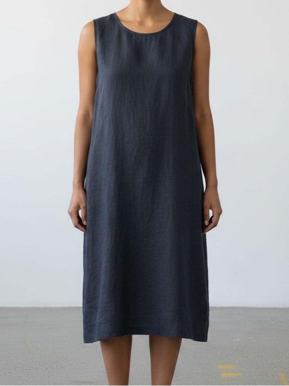 Eileen Fisher Organic Linen Sleeveless A-Line Shift Dress  sz Petite PP / sz 0 2